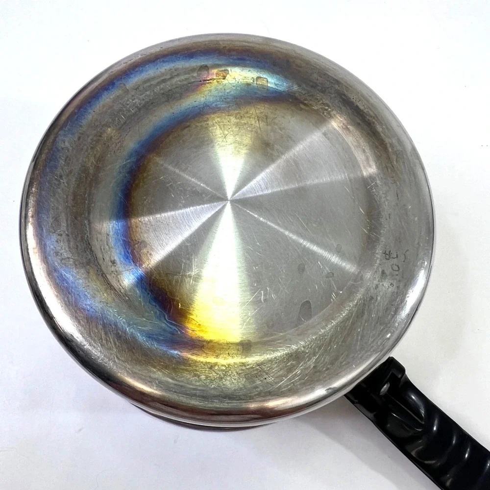 Lifetime 18-8 Stainless Steel 3 Qt Saucepan with Lid Wood Handle USA 7.5x4